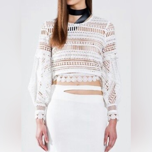 Asilio  Girl Almighty Lace Balloon Sleeves Top - Picture 4 of 9